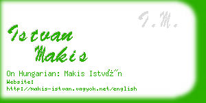 istvan makis business card